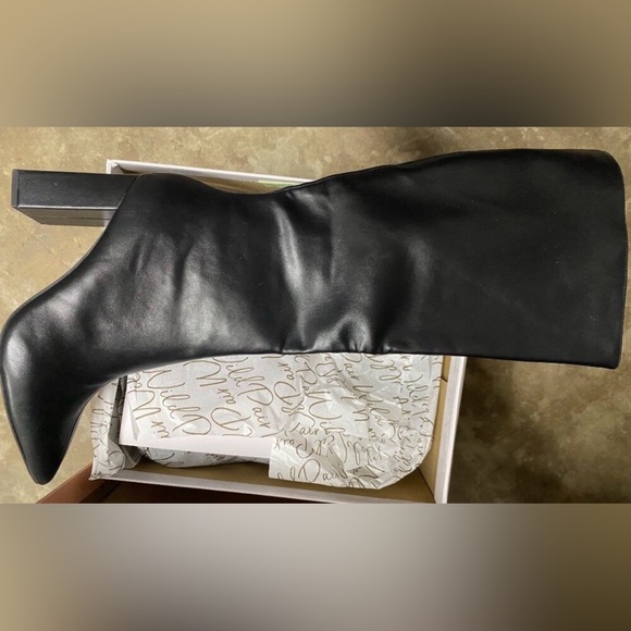 Wild Pair Womens IslahWC Black Faux Leather Tall Knee-High Boots Shoes New sz 8 - Picture 8 of 9